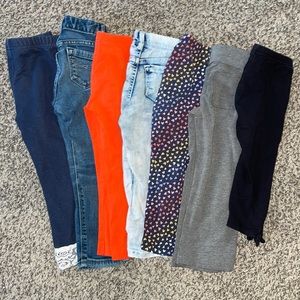 7 Toddler Girl Jeans and Leggings Bundle